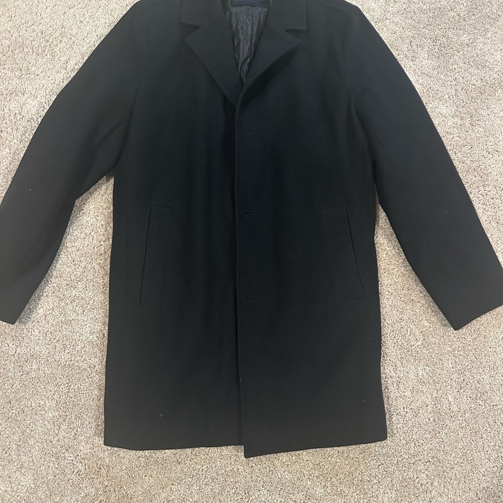 Tommy Hilfiger Black Trench Coat Classic Style